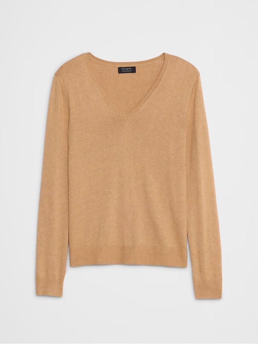 Banana Republic Forever V-Neck Sweater in Camel